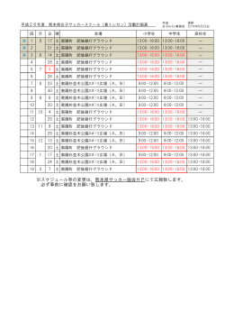 活動計画表 - 一般社団法人 熊本県サッカー協会
