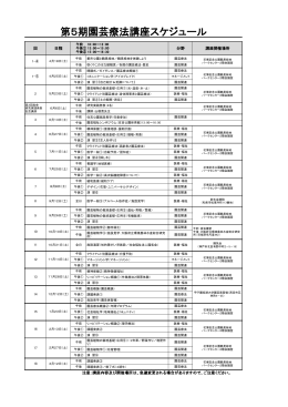 第5期園芸療法講座スケジュール