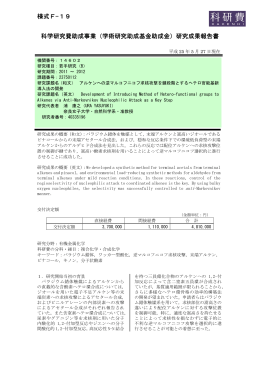 研究成果報告書 - KAKEN - 科学研究費助成事業データベース