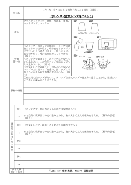 「水レンズ・空気レンズをつくろう」