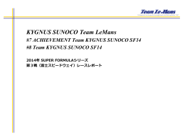 KYGNUS SUNOCO Team LeMans Rd.3レポート