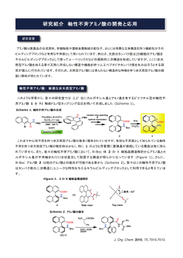 研究紹介 軸性不斉アミノ酸の開発と応用