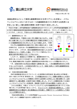 医薬品原料などとして重要な鏡像異性体(※)を持つアミン