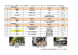 2015-2016 330－A地区 ライオンズ奉仕デー 各クラブイベント一覧 Vol