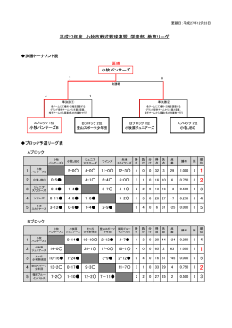 第34回 愛知県学童新人戦軟式野球大会 尾張東部地区・ブロック大会 A