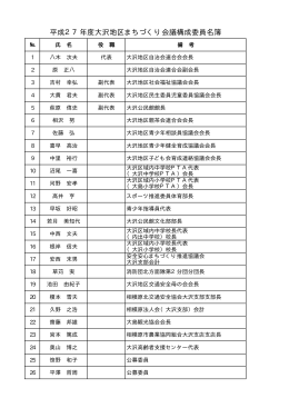 大沢地区まちづくり会議委員名簿（PDF形式 10.8KB）