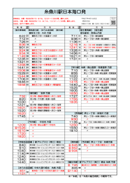 バス時刻表（糸魚川駅日本海口→押上1丁目） PDF