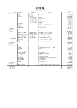 平成24年度財産目録