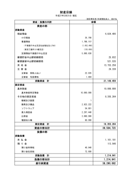 財産目録