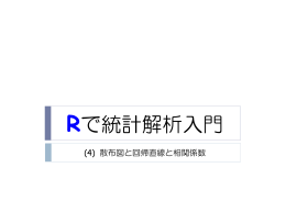 散布図と回帰直線と相関係数
