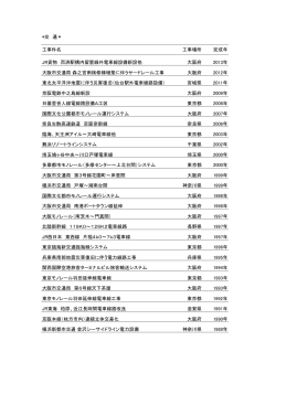 *交 通＊ 工事件名 工事場所 完成年 JR貨物 百済駅構内留置線外電車