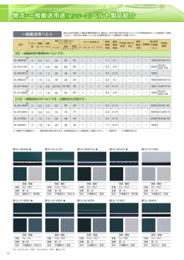 物流用樹脂コンベヤベルトMシリーズカタログ