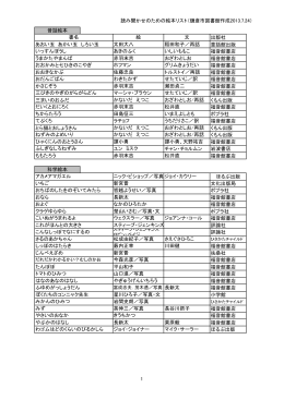 読み聞かせのための絵本リスト（