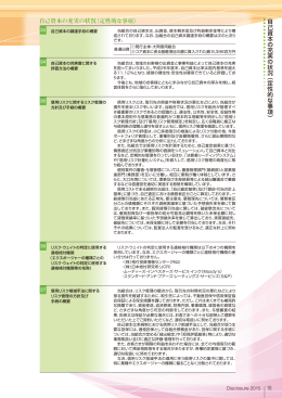 自 己 資 本 の 充 実 の 状 況 ︵ 定 性 的 な 事 項