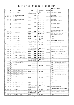 2015年度行事計画