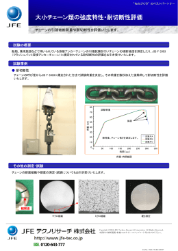 大小チェーン類の強度特性・耐切断性評価