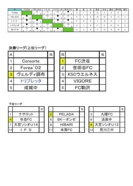 Consorte FC渋谷 Forza`02 世田谷FC ヴェルディ調布 KSCウエルネス