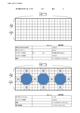 浄化槽の外形寸法 【 タテ： ヨコ： 高さ： 】 （