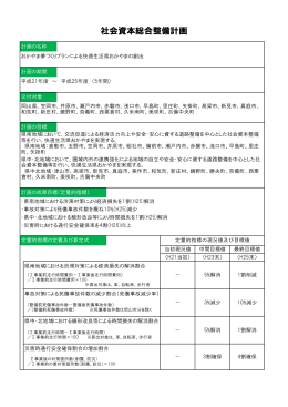 社会資本総合整備計画