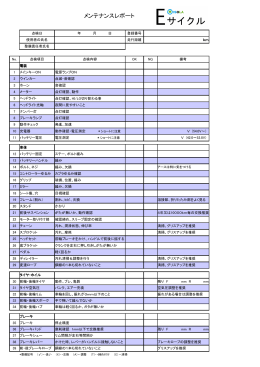 メンテナンスレポート