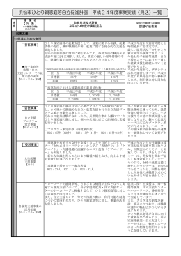 浜松市ひとり親家庭等自立促進計画 平成24年度事業実績（見込）一覧