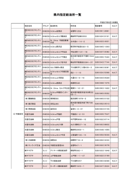 指定給油所一覧を印刷する