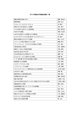 2013 年度提出卒業論文題目一覧