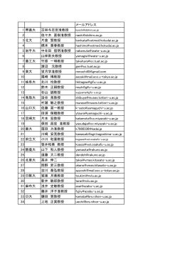 メールアドレス 1 帯畜大 古林与志安准教授 2 佐々木 直樹准教授 naoki