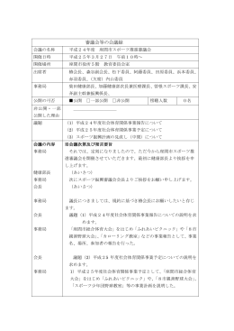 平成24年度スポーツ推進審議会議事録(203KB