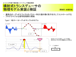 噴射式トランスデューサの 物理モデル実装と検証