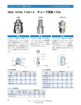 4900, 10706, Y100-1/2 チューブ洗浄ノズル