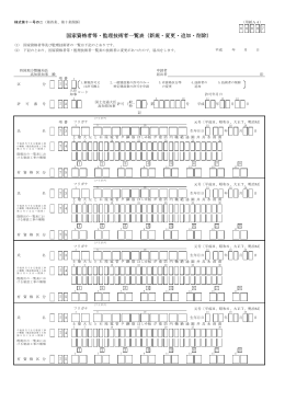 国家資格者等・監理技術者一覧表（新規・変更・追加・削除）