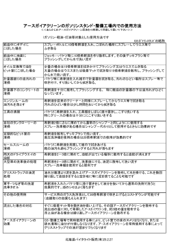 アースガイアクリーン 使用方法・使用説明書