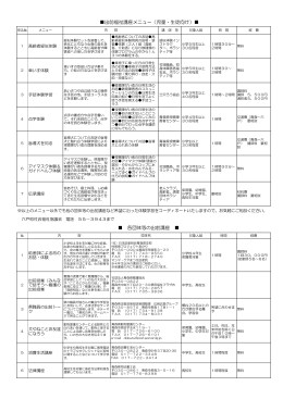 講座メニュー（PDF）