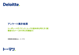 アンケート集計結果 - Deloitte