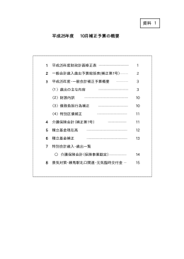 平成25年度補正予算（第1回）の概要（PDF：110KB）