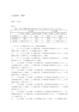 ① 経済学 解答