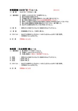 前尾翼機（ｽｶｲｶﾌﾞⅢ ・T）ルール 無尾翼 （自由機種）機ルール