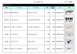 Neo-CALIBER ZG 2012/3/15更新 スペアーパーツ 品番 パーツ名 Part