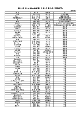 第33回大川市総合美術展 入賞・入選作品（洋画部門）