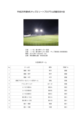 平成25年度M5.キッズエリートプログラム四国交流大会