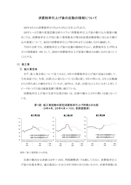 消費税率引上げ後の反動の様相について