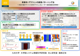 革新的・グラフェンの直接パターニング法 九州大学 大学院システム情報