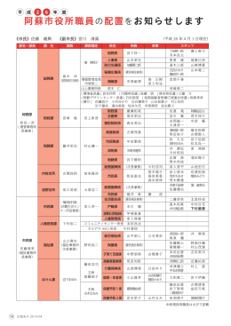 阿蘇市役所職員の配置をお知らせします