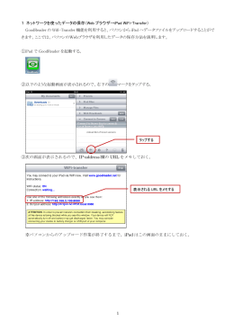 Web ブラウザ&rarr;iPad WiFi