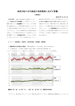 地球自転の永年減速が地球環境に及ぼす影響