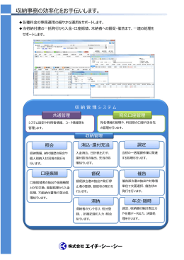 収納事務の効率化をお  伝いします。