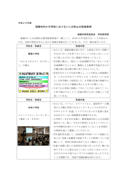 瑞穂市内小中学校におけるいじめ防止の取組事例（pdf 325KB