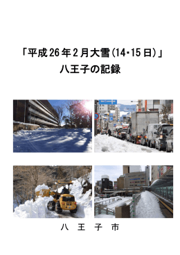 「平成26年2月大雪（14・15日）」八王子の記録（PDFファイル