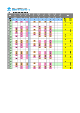 6月 二種免許学科教習計画表